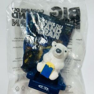 Cineplex Odeon Screen Buddies Collectable toy. Polar bear on chair with popcorn